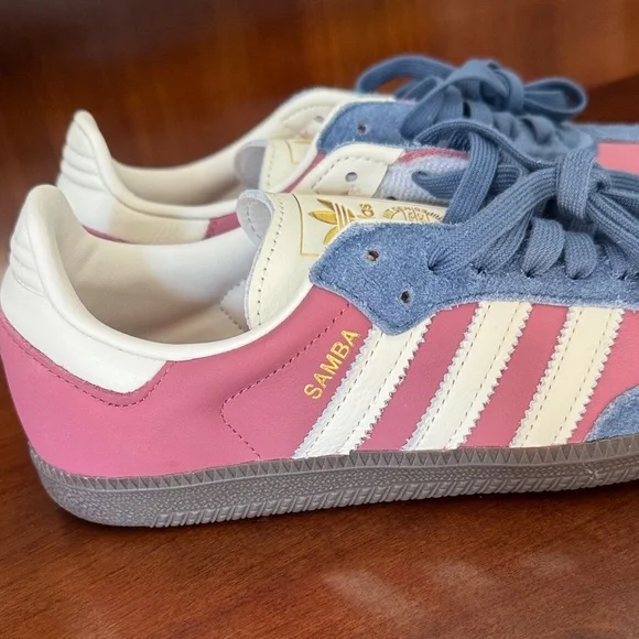 adidas Pink and Blue Women's Sneakers - Picture 2 of 4